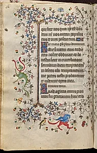 Hours of Charles the Noble, King of Navarre (1361-1425): fol. 30v, Text by Master of the Brussels Initials and Associates (French)