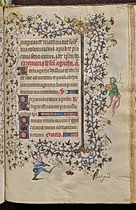 Hours of Charles the Noble, King of Navarre (1361-1425): fol. 300r, Text by Master of the Brussels Initials and Associates (French)