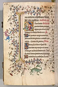 Hours of Charles the Noble, King of Navarre (1361-1425), fol. 313v, Virgin and Child by Master of the Brussels Initials and Associates (French)