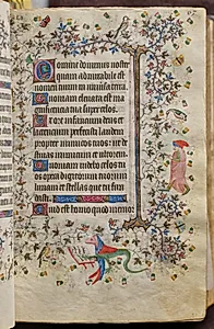 Hours of Charles the Noble, King of Navarre (1361-1425): fol. 32r, Text by Master of the Brussels Initials and Associates (French)