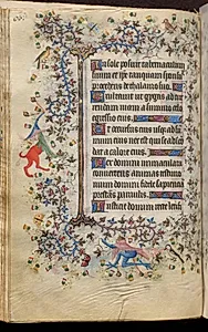 Hours of Charles the Noble, King of Navarre (1361-1425): fol. 33v, Text by Master of the Brussels Initials and Associates (French)