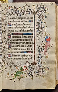 Hours of Charles the Noble, King of Navarre (1361-1425): fol. 34r, Text by Master of the Brussels Initials and Associates (French)