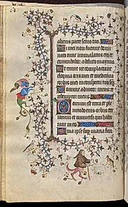 Hours of Charles the Noble, King of Navarre (1361-1425): fol. 34v, Text by Master of the Brussels Initials and Associates (French)