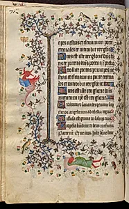 Hours of Charles the Noble, King of Navarre (1361-1425): fol. 35v, Text by Master of the Brussels Initials and Associates (French)