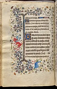 Hours of Charles the Noble, King of Navarre (1361-1425): fol. 36v, Text by Master of the Brussels Initials and Associates (French)