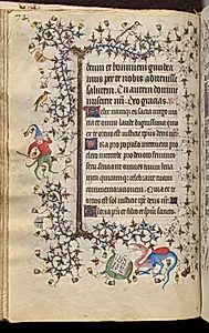Hours of Charles the Noble, King of Navarre (1361-1425): fol. 37v, Text by Master of the Brussels Initials and Associates (French)