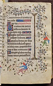Hours of Charles the Noble, King of Navarre (1361-1425): fol. 38r, Text by Master of the Brussels Initials and Associates (French)