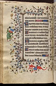 Hours of Charles the Noble, King of Navarre (1361-1425): fol. 40v, Text by Master of the Brussels Initials and Associates (French)
