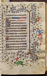 Hours of Charles the Noble, King of Navarre (1361-1425): fol. 45r, Text by Master of the Brussels Initials and Associates (French)