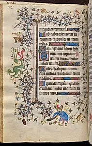 Hours of Charles the Noble, King of Navarre (1361-1425): fol. 46v, Text by Master of the Brussels Initials and Associates (French)