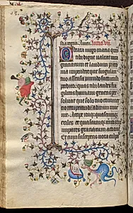 Hours of Charles the Noble, King of Navarre (1361-1425): fol. 49v, Text by Master of the Brussels Initials and Associates (French)