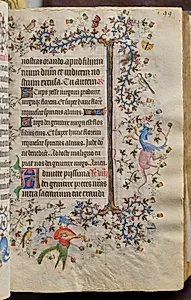 Hours of Charles the Noble, King of Navarre (1361-1425): fol. 50r, Text by Master of the Brussels Initials and Associates (French)