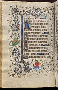 Hours of Charles the Noble, King of Navarre (1361-1425): fol. 55v, Text by Master of the Brussels Initials and Associates (French)