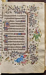 Hours of Charles the Noble, King of Navarre (1361-1425): fol. 61r, Text by Master of the Brussels Initials and Associates (French)