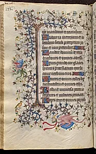Hours of Charles the Noble, King of Navarre (1361-1425): fol. 61v, Text by Master of the Brussels Initials and Associates (French)