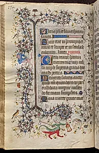 Hours of Charles the Noble, King of Navarre (1361-1425): fol. 67v Text by Master of the Brussels Initials and Associates (French)