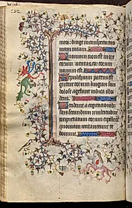 Hours of Charles the Noble, King of Navarre (1361-1425): fol. 71v, Text by Master of the Brussels Initials and Associates (French)