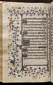 Hours of Charles the Noble, King of Navarre (1361-1425): fol. 75v, Text by Master of the Brussels Initials and Associates (French)