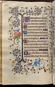 Hours of Charles the Noble, King of Navarre (1361-1425): fol. 76v, Text by Master of the Brussels Initials and Associates (French)