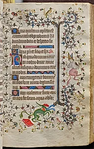 Hours of Charles the Noble, King of Navarre (1361-1425): fol. 80r, Text by Master of the Brussels Initials and Associates (French)