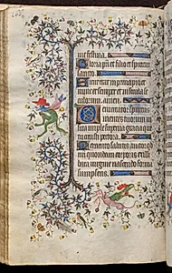 Hours of Charles the Noble, King of Navarre (1361-1425): fol. 83v, Text by Master of the Brussels Initials and Associates (French)