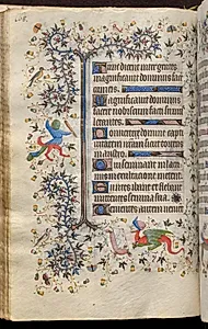 Hours of Charles the Noble, King of Navarre (1361-1425): fol. 84v, Text by Master of the Brussels Initials and Associates (French)
