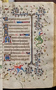 Hours of Charles the Noble, King of Navarre (1361-1425): fol. 87r, Text by Master of the Brussels Initials and Associates (French)