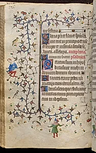 Hours of Charles the Noble, King of Navarre (1361-1425): fol. 88v, Text by Master of the Brussels Initials and Associates (French)