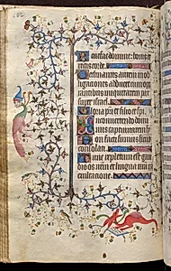 Hours of Charles the Noble, King of Navarre (1361-1425): fol. 91v, Text by Master of the Brussels Initials and Associates (French)