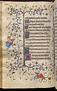 Hours of Charles the Noble, King of Navarre (1361-1425): fol. 94v, Text by Master of the Brussels Initials and Associates (French)