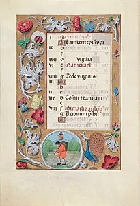Hours of Queen Isabella the Catholic, Queen of Spain:  Fol. 10v, September by Master of the First Prayerbook of Maximillian (Flemish, c. 1444–1519)