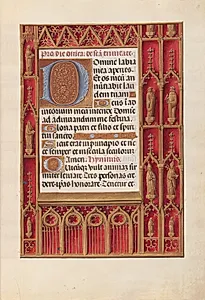 Hours of Queen Isabella the Catholic, Queen of Spain:  Fol. 18r by Master of the First Prayerbook of Maximillian (Flemish, c. 1444–1519)