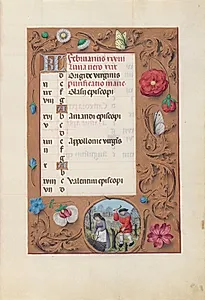 Hours of Queen Isabella the Catholic, Queen of Spain:  Fol. 3r, February by Master of the First Prayerbook of Maximillian (Flemish, c. 1444–1519)