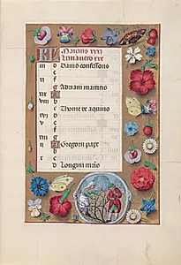 Hours of Queen Isabella the Catholic, Queen of Spain:  Fol. 4r, March by Master of the First Prayerbook of Maximillian (Flemish, c. 1444–1519)