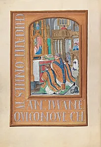 Hours of Queen Isabella the Catholic, Queen of Spain:  Fol. 87v, Celebration of the Mass by Master of the First Prayerbook of Maximillian (Flemish, c. 1444–1519)
