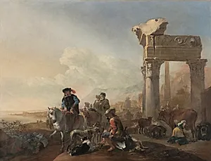 Hunters Near Ruins
