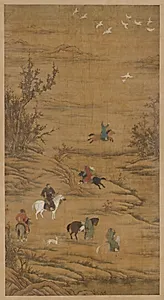 Hunting on Horses by Unknown Artist