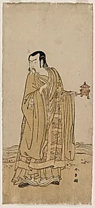 Ichimura Uzaemon IX as Shingen in “A String of Prayer Beads Shaken at a Ribbon of Waterfall”