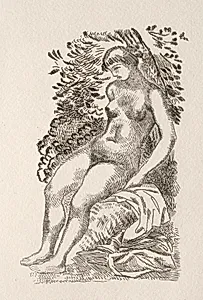 Illustration for a Poem by Pierre de Ronsard by Aristide Maillol (French, 1861–1944)