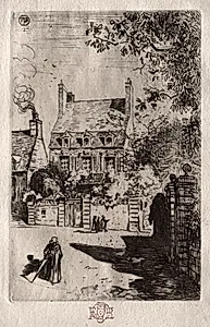 In Province: The House at Orléans by Félix Hilaire Buhot (French, 1847–1898)