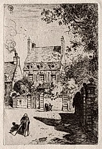 In Province: The House at Orléans by Félix Hilaire Buhot (French, 1847–1898)