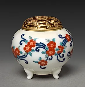 Incense Burner with Floral Scroll by Unknown Artist
