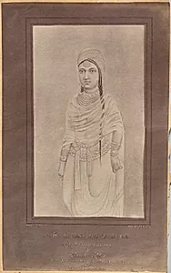 Indian Lady 250 BC (verso, right) by Raja Deen Dayal (Indian, 1844–1905)