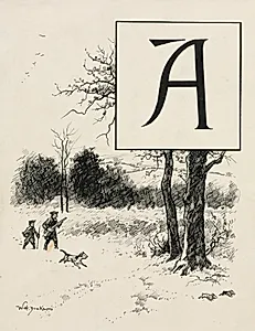 Inital A for Chapter VI from "Lorna Doone" by William Henry Drake (American, 1856–1926)