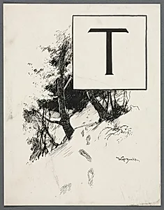 Inital T for Chapter XLIV from "Lorna Doone" by William Henry Drake (American, 1856–1926)