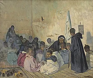 Interior of a School Coranique by Si Azouaou Mammeri (Algerian, 1890–1954)