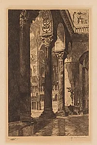 Interior of St. Mark's, Venice by Otto H. Bacher (American, 1856–1909)