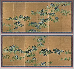 Irises by Watanabe Shikō (Japanese, 1683–1755)