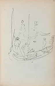 Italian Sketchbook: Gondola (page 40) by Maurice Prendergast (American, 1858–1924)