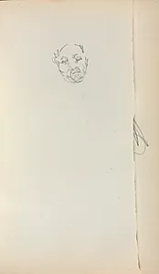 Italian Sketchbook: Head of a Man (page 221) by Maurice Prendergast (American, 1858–1924)